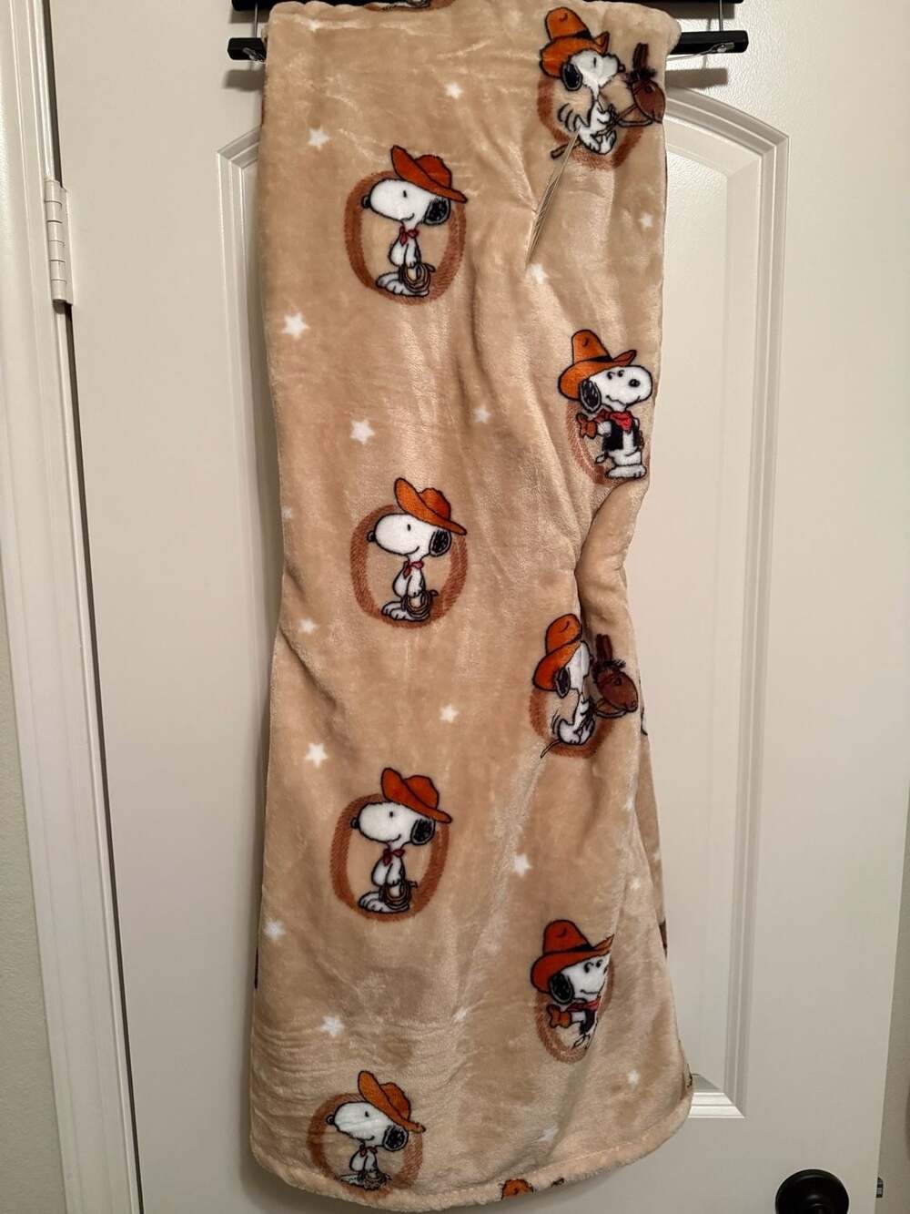 Peanuts Snoopy Cowboy VelvetLoft Throw Blanket